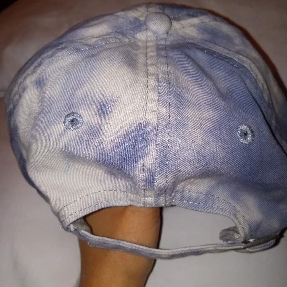 3/$10 Victoria's Secret PINK Tie Dye Blue hat EUC - Picture 4 of 7